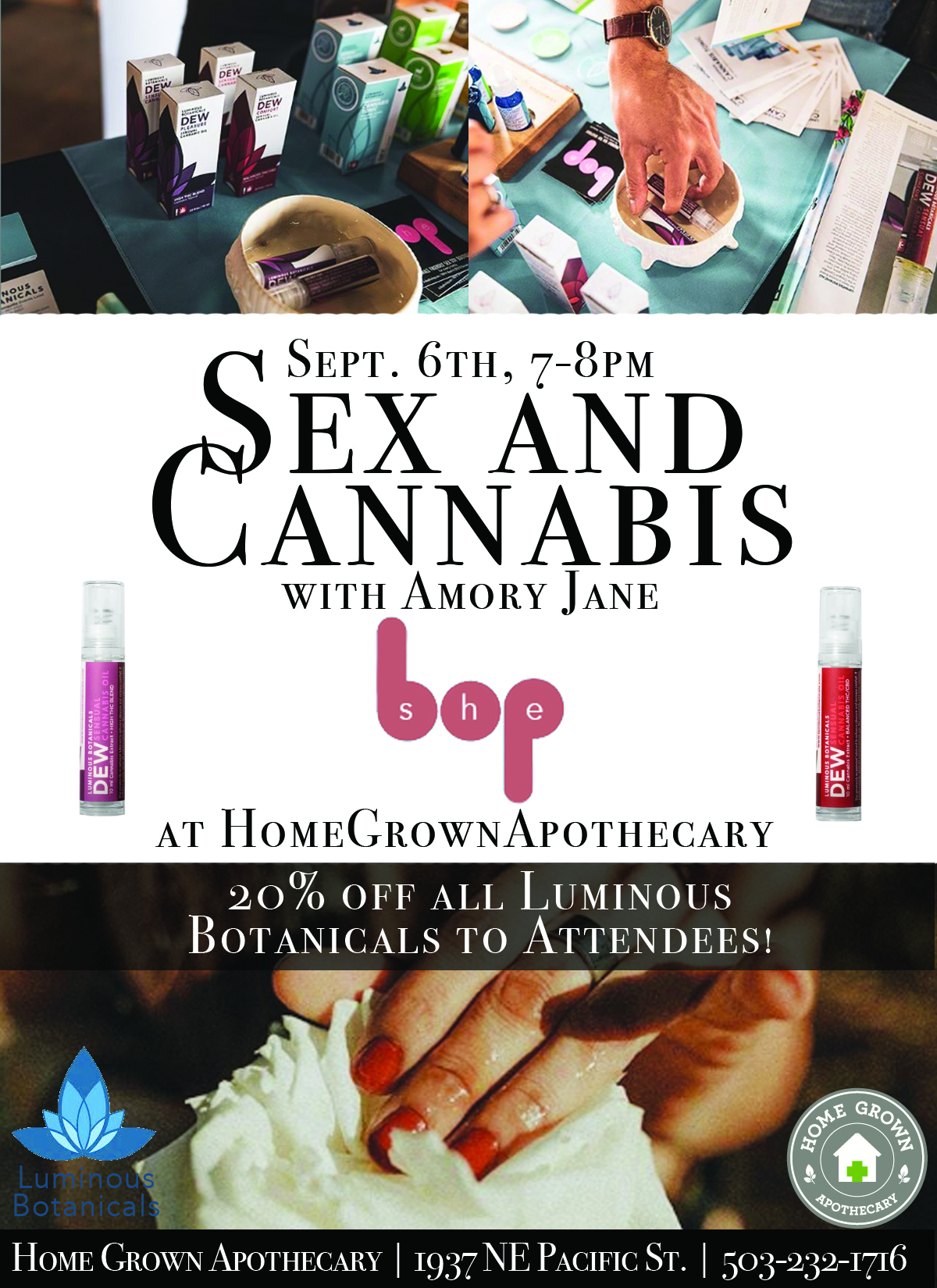 Sex and Cannabis Class with Amory Jane at Home Grown Apothecary