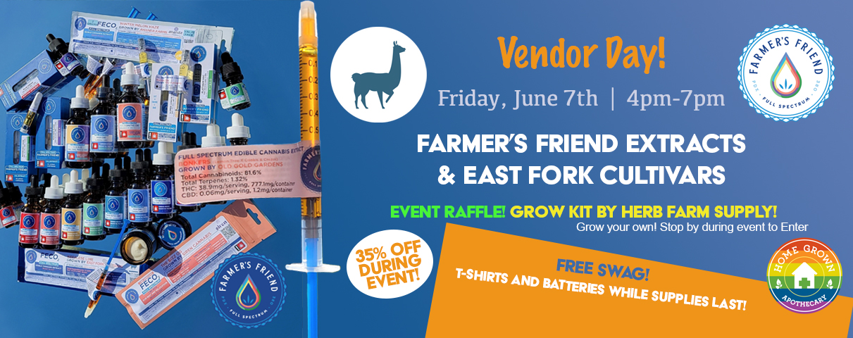 Farmer's Friend and East Fork Vendor Day on June 7th, 2024