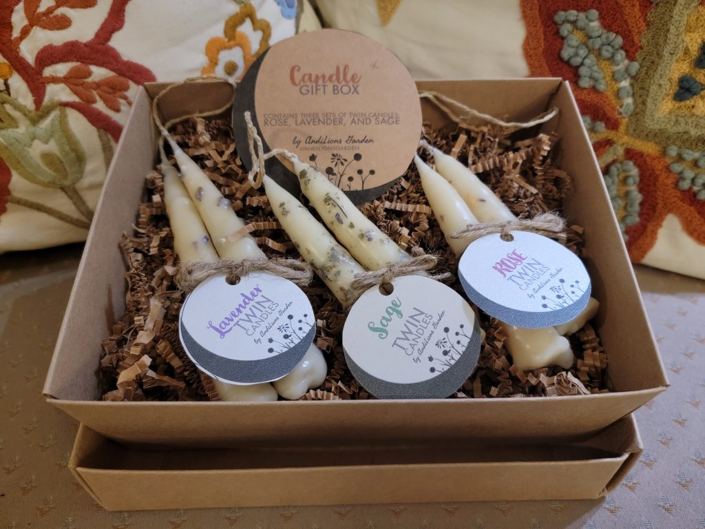 Twin Candles Gift Box by Andilions Garden