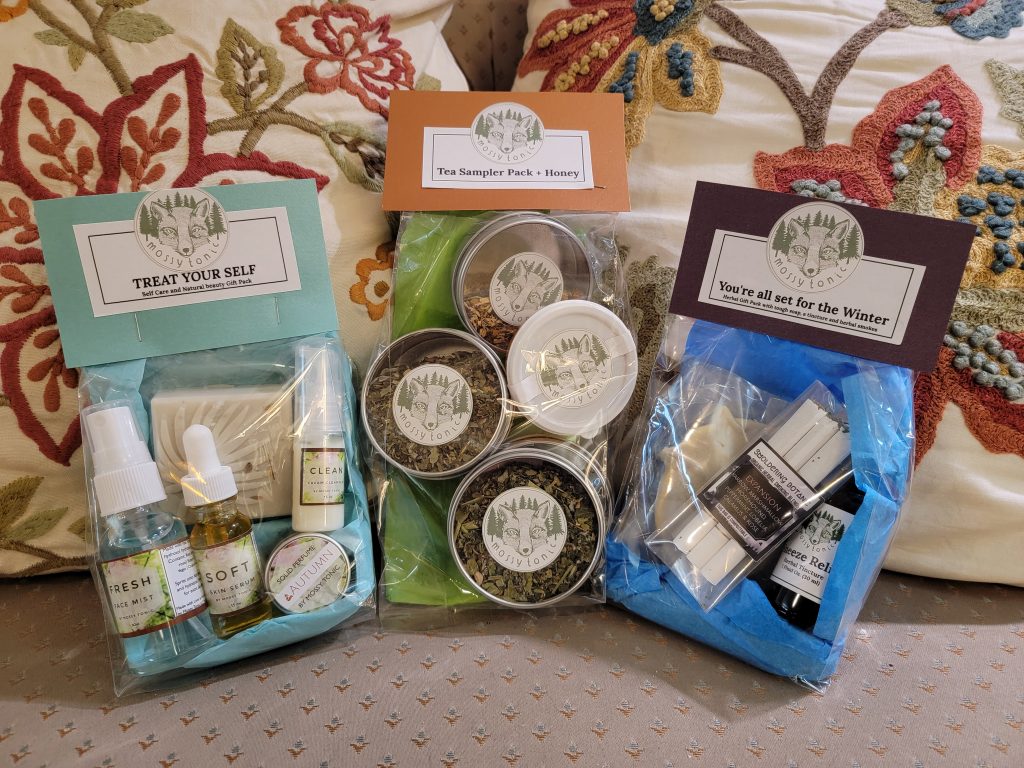Herbal Gift Packages-Teas, Tinctures, Soaps, & Beauty Supplies- by Mossy Tonic