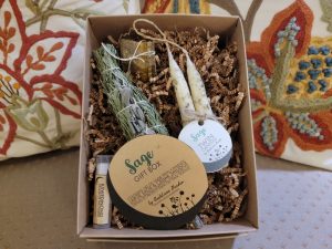Sage Smudge and Candle Gift Box by Andilions Garden