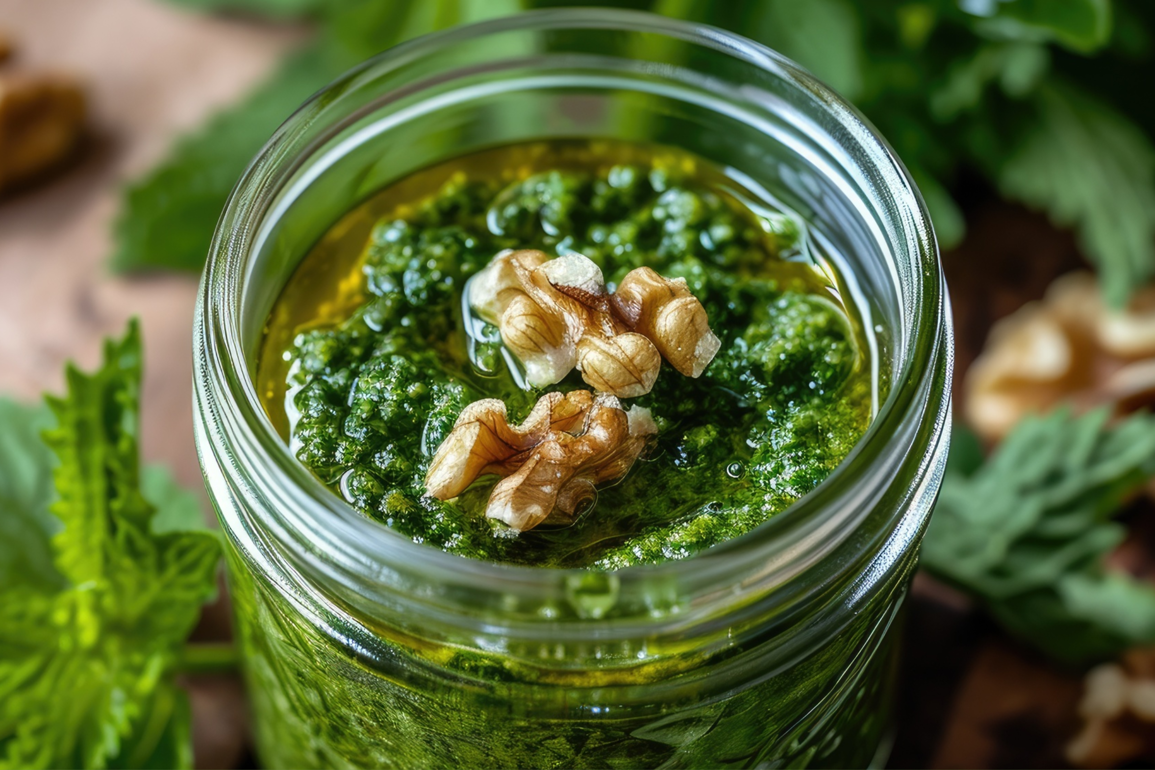 Nettles Walnut Pesto from Herbalist Tania